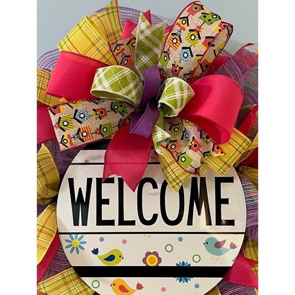 Spring Door Wreath - Picture 3 of 4